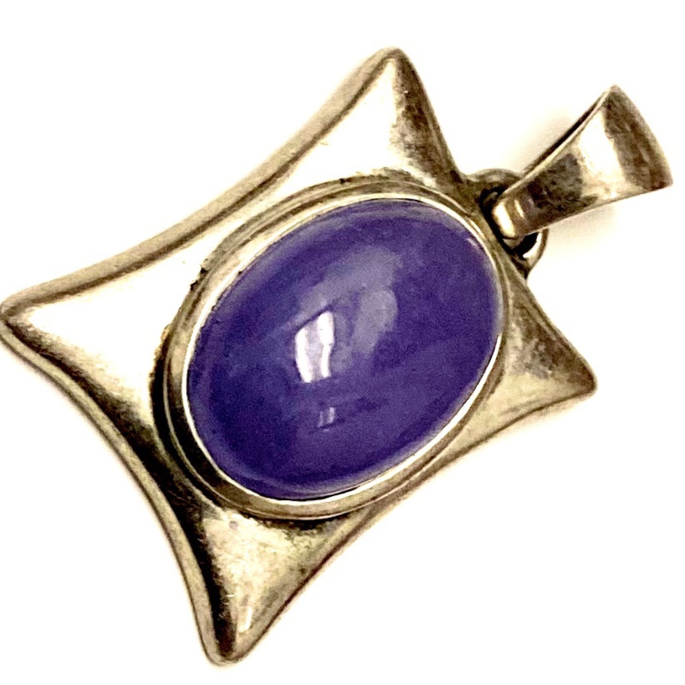 Purple Gem Sterling Silver Pendant